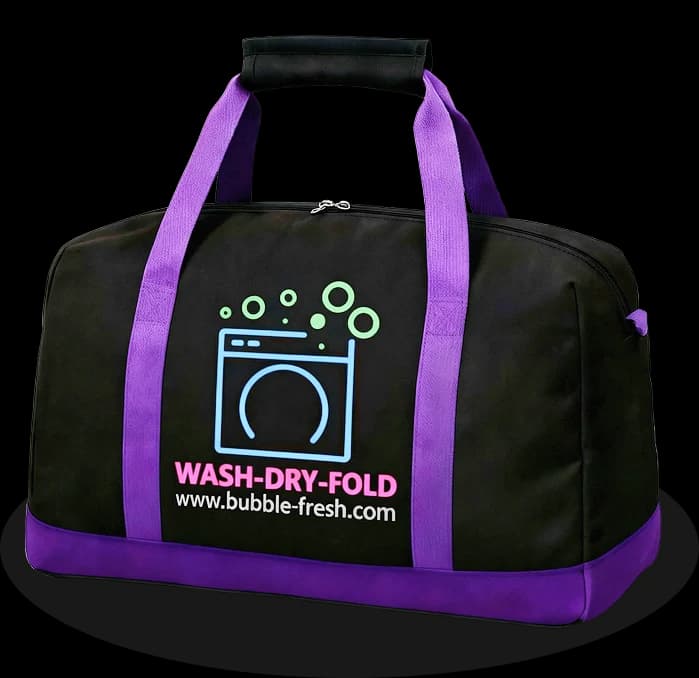 Official 20-gallon Bubble Fresh laundry bag measuring 30 inches by 12 inches by 12 inches